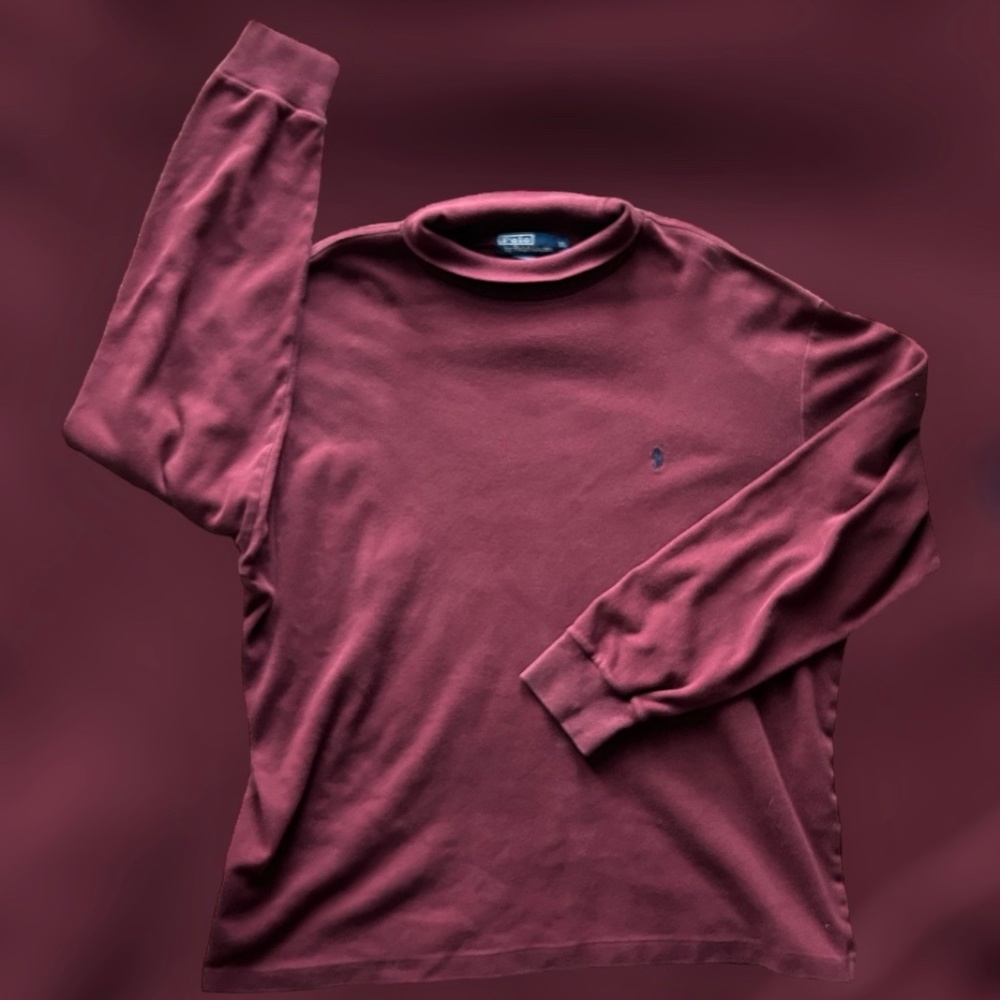U.S. Polo Pullover Shirt Mens XL Long Sleeve Maroon Crew Neck